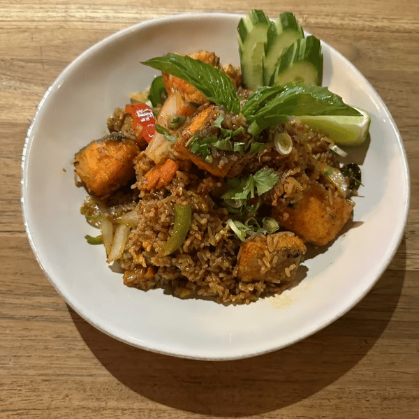 Salmon basil Fried Rice